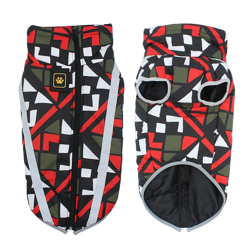 Winter Warm Dog Clothes Windproof Waterproof Dog Coats Pet Outdoor Jackets Reflective Plaid Design Pet Clothes For Dogs Winter - imagen 3
