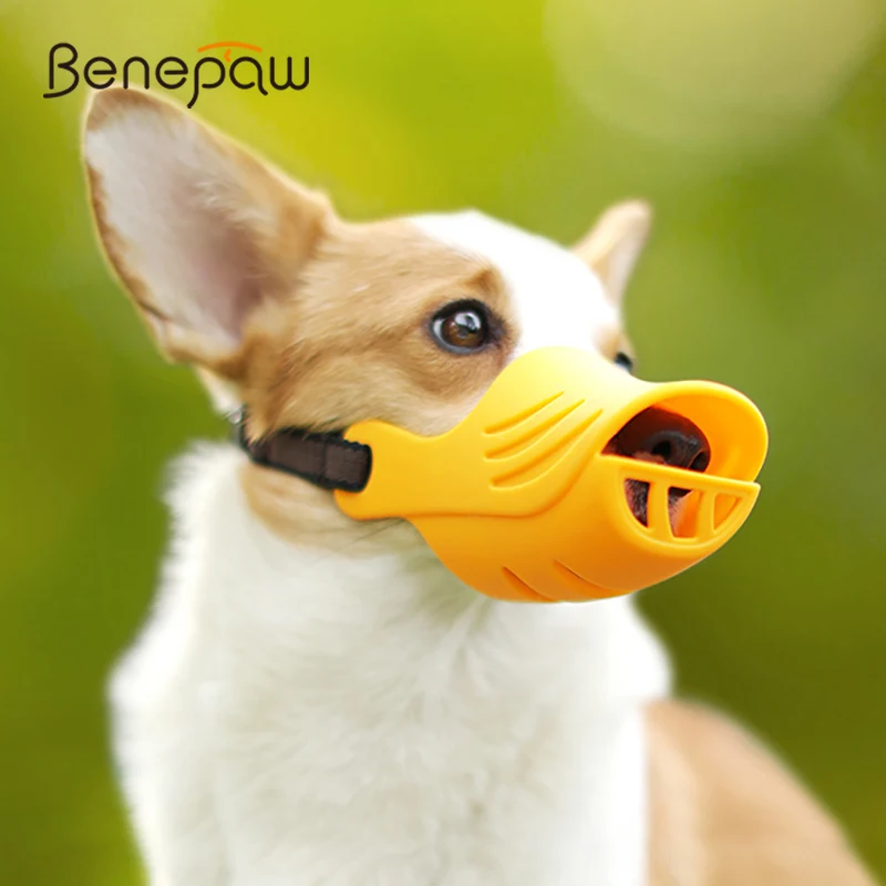 Benepaw bozal silicona suave perro cubierta bucal ajustable transpirable