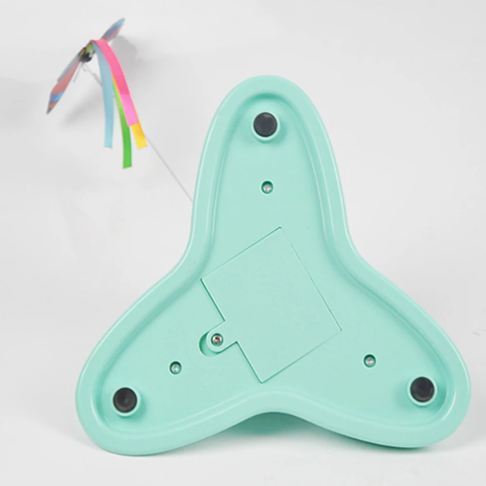 Juguete eléctrico giratorio automático para gatos, juguete interactivo con forma de mariposa revoloteadora colorida, divertido gatito, cachorro, accesorios - imagen 4