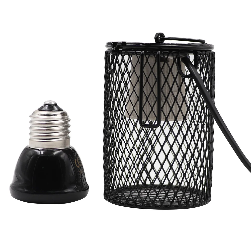 Lámpara calefactora E27 para mascotas, para tortuga, serpiente, lagarto, emisor de cerámica infrarrojo, luz de calor de 50W/75W/100W, lámpara para reptiles, enchufe europeo - imagen 5