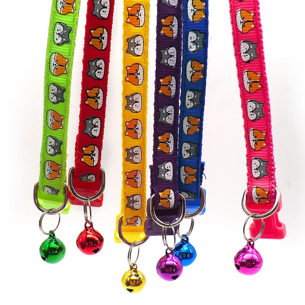 Collar de seguridad delicado con campana para perro, correa de nailon para el cuello, ajustable, a la moda, Gato, 10 Uds., venta al por mayor - imagen 2