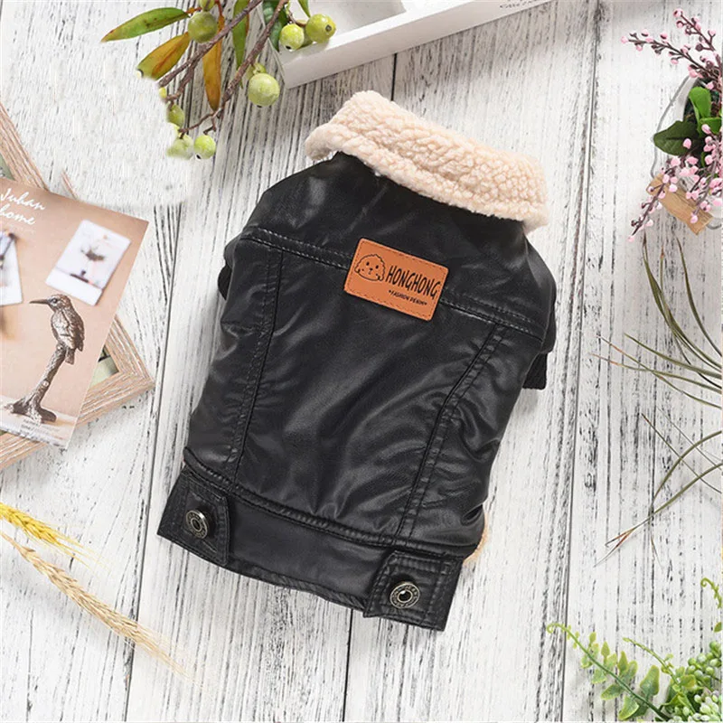 Ropa para perros grandes para mascotas, abrigo cálido de PU para invierno para perros grandes, abrigo Golden Retriever Labrador, chaqueta, traje, ropa para mascotas roja/negra 7XL - imagen 4