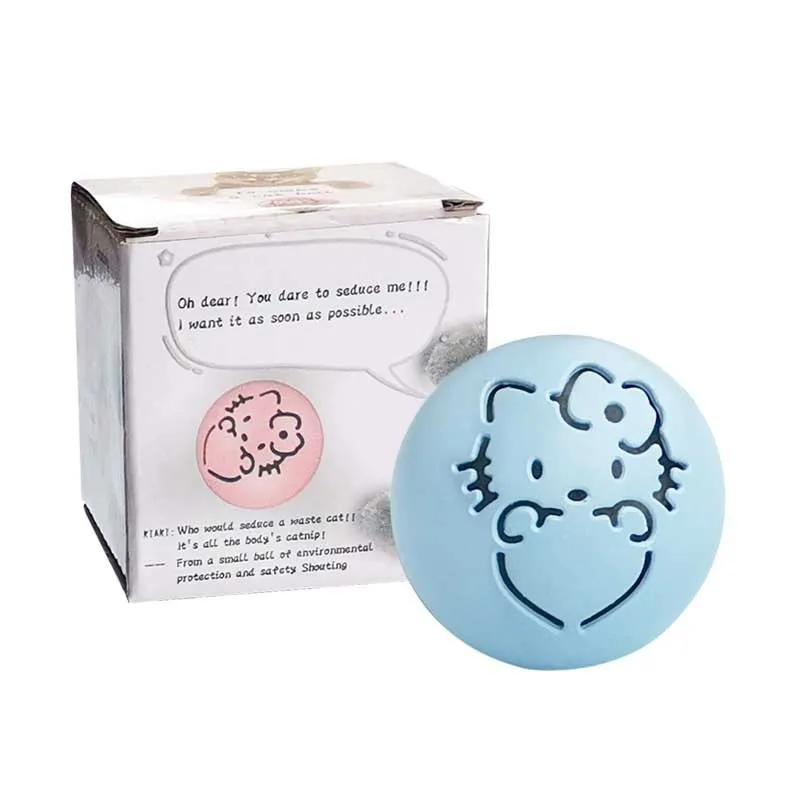 De juguete de plástico gato bola Tease gato bola juguete para gatos gato morder, jugar interactivo pelota de juguete - imagen 2