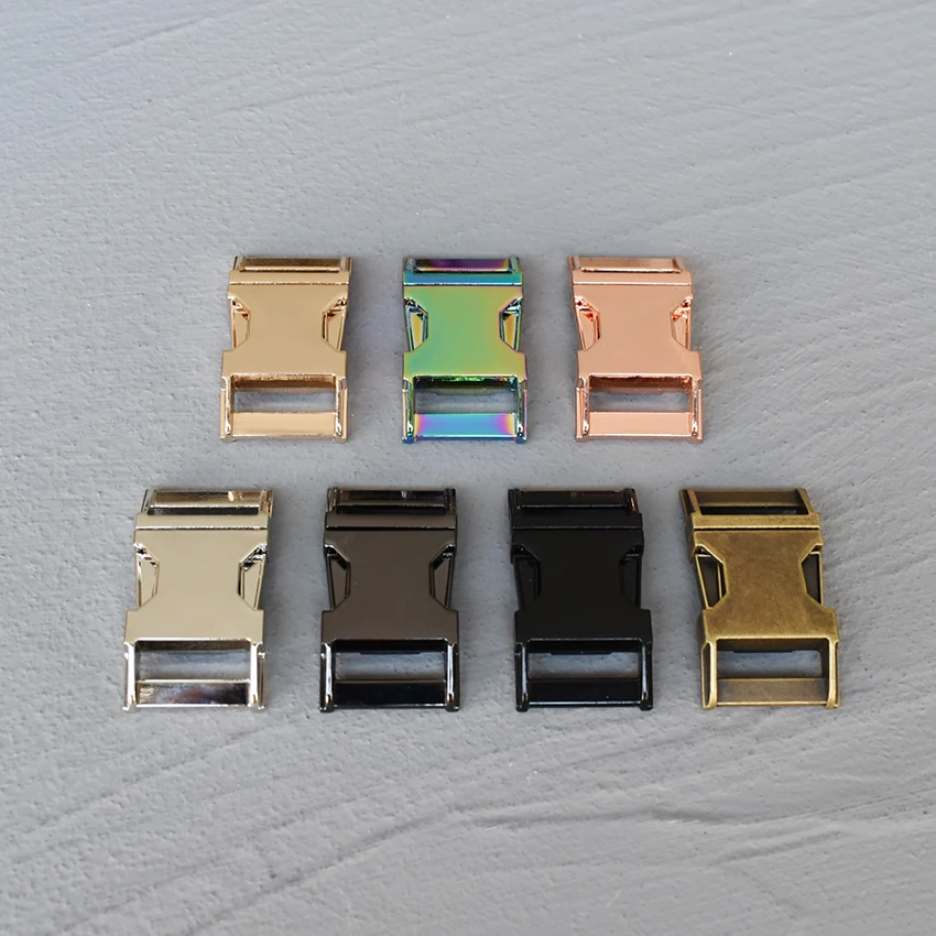 10 unids/lote hebilla de metal chapada hebilla de apertura lateral rápida kirsite para costura de 25mm fabricante de artesanía de cuero accesorios hechos a mano - imagen 4