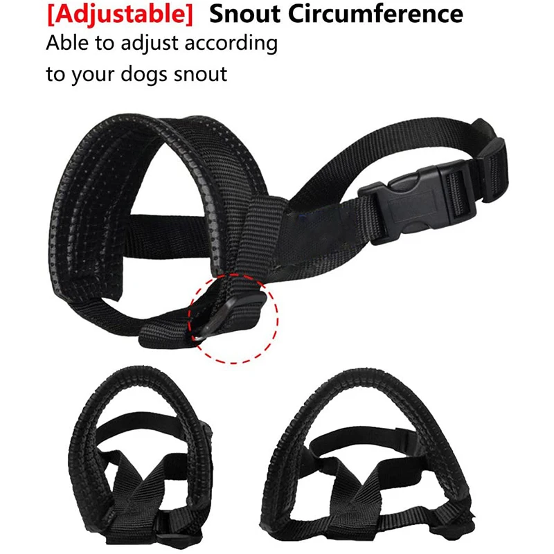Benepaw bozal acolchado suave para perros pequeños, medianos y grandes, lazo ajustable, cubierta de boca para mascotas, evita mordeduras, ladridos, masticar - imagen 4