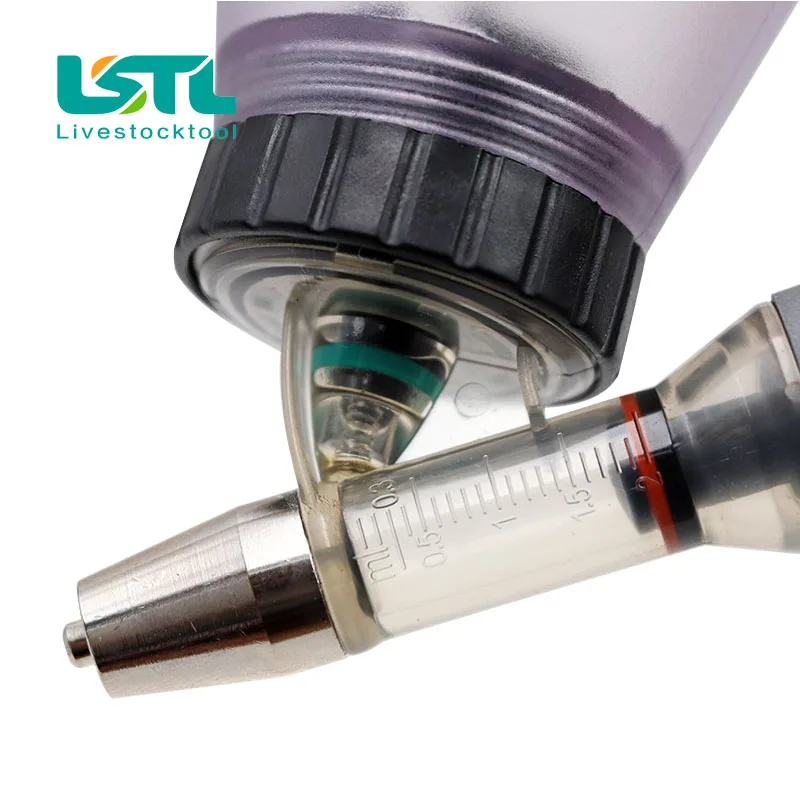 2ml /5ml Automatic Veterinary Continuous Syringe Animal Injection Adjustable Vaccine Injection for livestock Pig Cattle Sheep - imagen 3