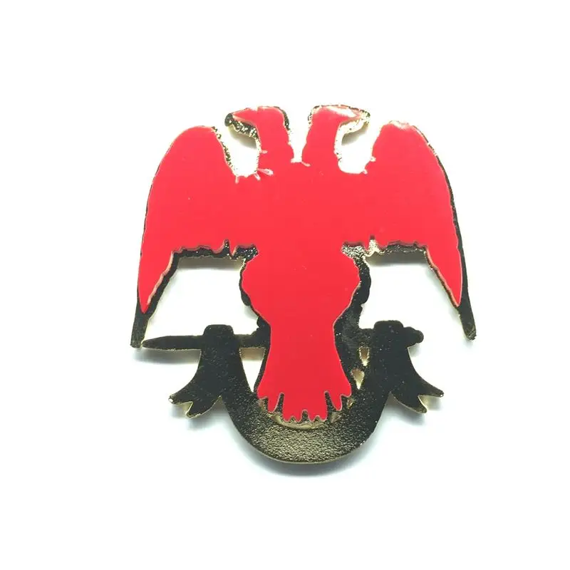 Emblema de coche masónico dorado, águila de rito escocés recortada, pegatina masónica, camión automático, calcomanía de motocicleta, insignia adhesiva roja, 3" - imagen 2