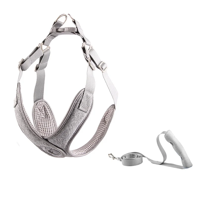 Conjunto de arnés y correa para perro Bulldog francés, chaleco reflectante transpirable para mascotas, accesorios para perros pequeños y medianos - imagen 4