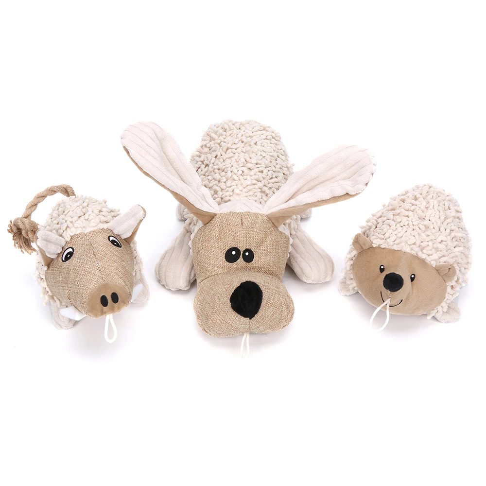 Perro chirriante Juguetes para perros pequeños y grandes, juguete interactivo para masticar, juguete chirriante con forma de Animal para masticar agresivo, chirriador para perros - imagen 2