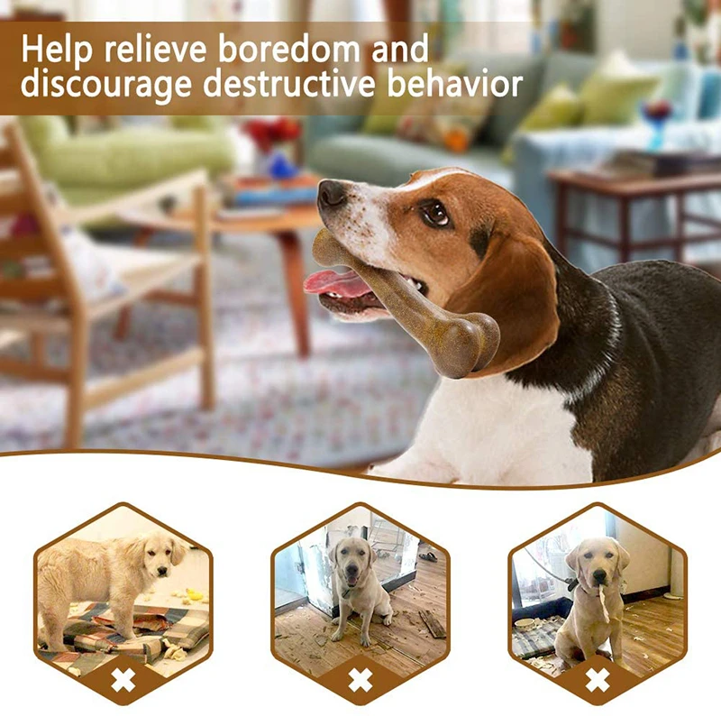Benepaw-hueso de perro casi Indestructible, juguetes naturales no tóxicos para cachorros pequeños, medianos y grandes, juego de masticar para mascotas, cuidado Dental - imagen 3