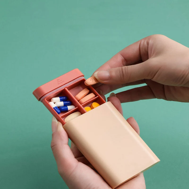 Mini pastillero portátil para el hogar, caja pequeña de almacenamiento sellada, artículo limpio - imagen 2