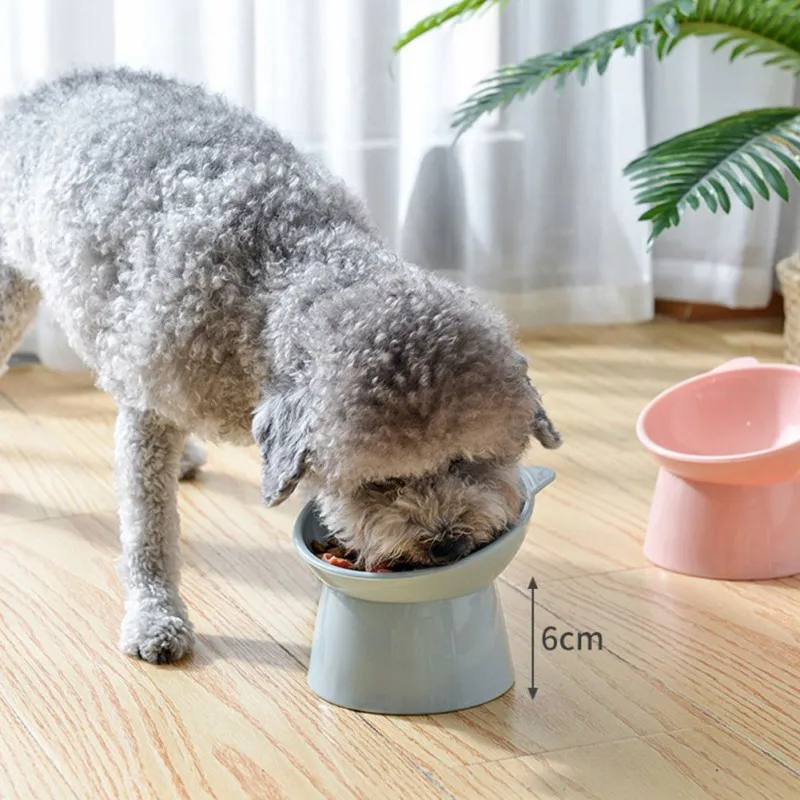 Cuenco Protector de cuello de 45 ° para gato, cuenco de pie alto para perro, comida para gato, cuenco de agua, taza de alimentación Binaural para mascotas, cuencos alimentadores, Juego de 2 piezas - imagen 5