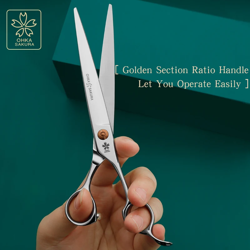 Tijeras profesionales de belleza para peluquería, cizalla directa, tornillo de oro rosa, Material Vg10 doméstico, 7,0, 7,5 - imagen 4