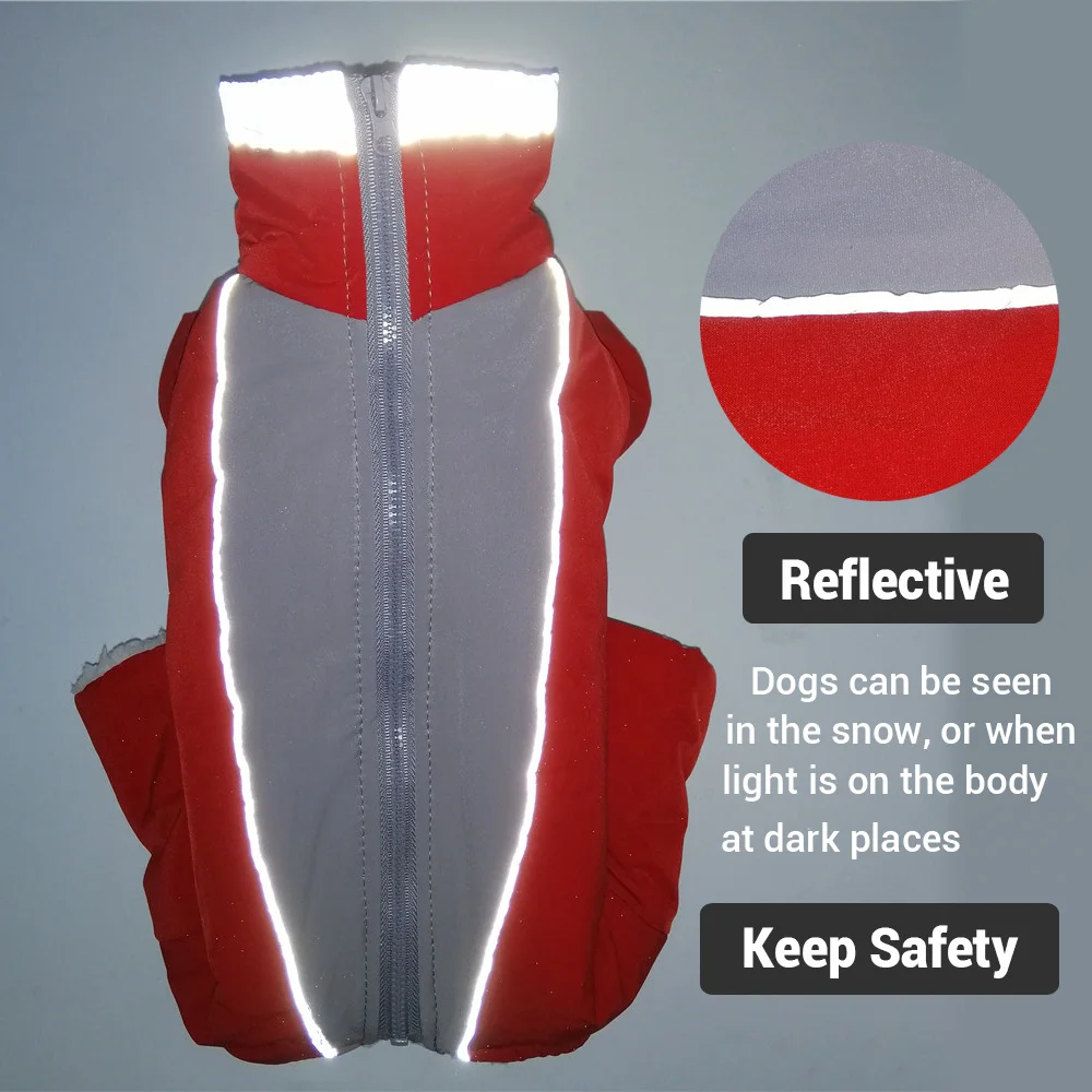 Mono invierno impermeable reflectante para perros pequeños y cachorros - imagen 4