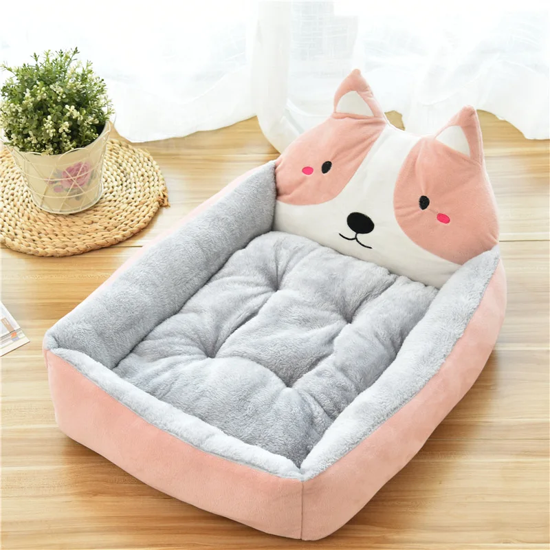 Camas para perros con forma de Animal bonito para perros grandes, medianos y pequeños, cama cálida de invierno para perros, accesorios para casa, perrera, sofá de felpa antiestrés - imagen 5