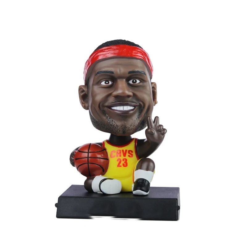 Figura de estrella de baloncesto de EE. UU., estatuillas artificiales, miniaturas de coche, cabeza sacudida, adorno de resina, accesorios de decoraciones para el hogar, 1 unidad - imagen 4