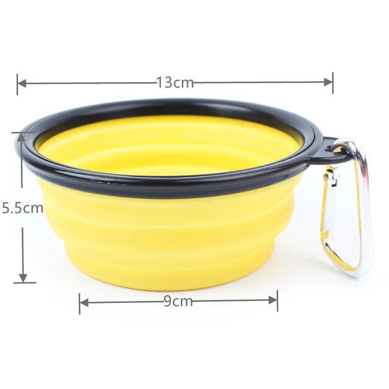 Cuencos portátiles plegables para perros, cuenco de agua y comida de silicona para perros, accesorios para mascotas, cuencos alimentadores para perros al aire libre, suministros para gatos y cachorros - imagen 5