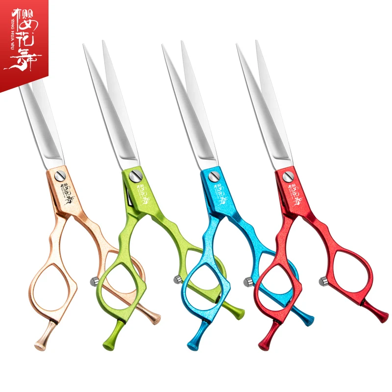 Juego de tijeras profesionales para el cuidado de mascotas, origen de Taiwán, corte fino de esteticista dividido azul recto para el hogar, 6,25' y 6,75' - imagen 2