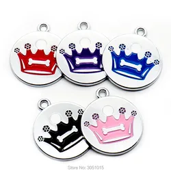 Placa identificativa de acero inoxidable para collar de gatos y perros