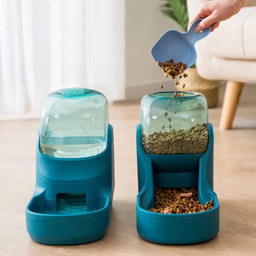 Contenedor de almacenamiento de alimentos para mascotas, caja de alimentos secos para mascotas, fuente de alimentación para cachorros, cuenco de agua, cuenco de agua, nuevo - imagen 3