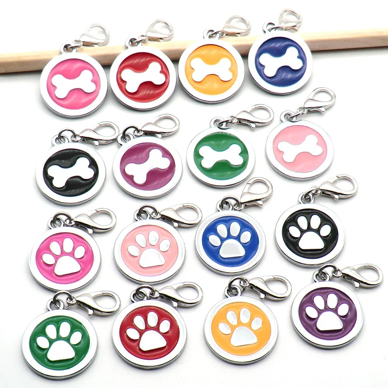 Etiqueta de identificación personalizada para perros pequeños y medianos, accesorios para Collar, placa de identificación personalizada para cachorros, tienda de mascotas, venta al por mayor, 20 unidades - imagen 2