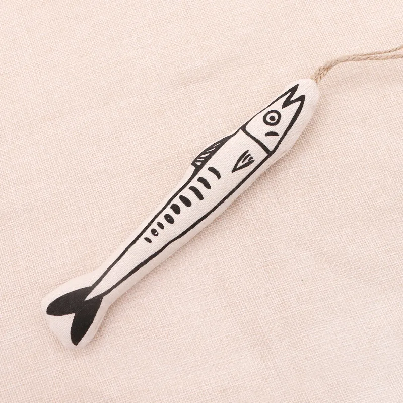 Bâton à mâcher amusant pour chat, cage suspendue, jouets interactifs pour chaton, auto-gestionnaires pour soulager le son du papier ennuyeux, herbe à chat, poisson en coton - imagen 5