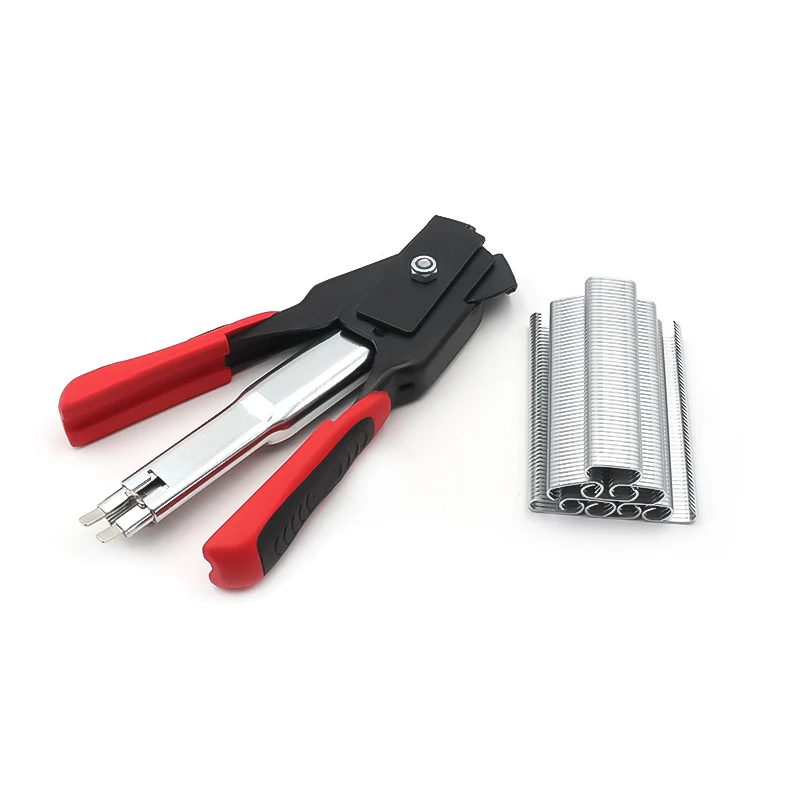 Accesorios para jaulas de animales, instalación de anillos de cerdo, abrazadera para jaula de alambre y clavos tipo C, equipo de instalación para jaulas para mascotas, pollos, cerdos y pájaros - imagen 2