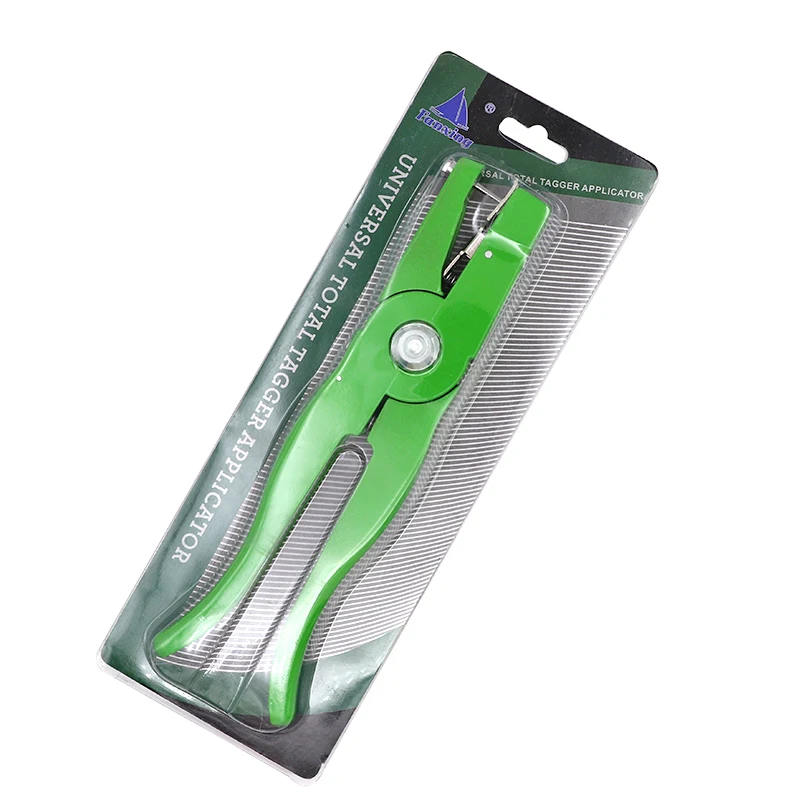 Alicates de etiqueta de oreja de Animal de ganado, pinzas de Espina de oreja de Metal verde, herramienta de identificación de vaca, oveja, conejo, Universal, 1 unidad - imagen 4