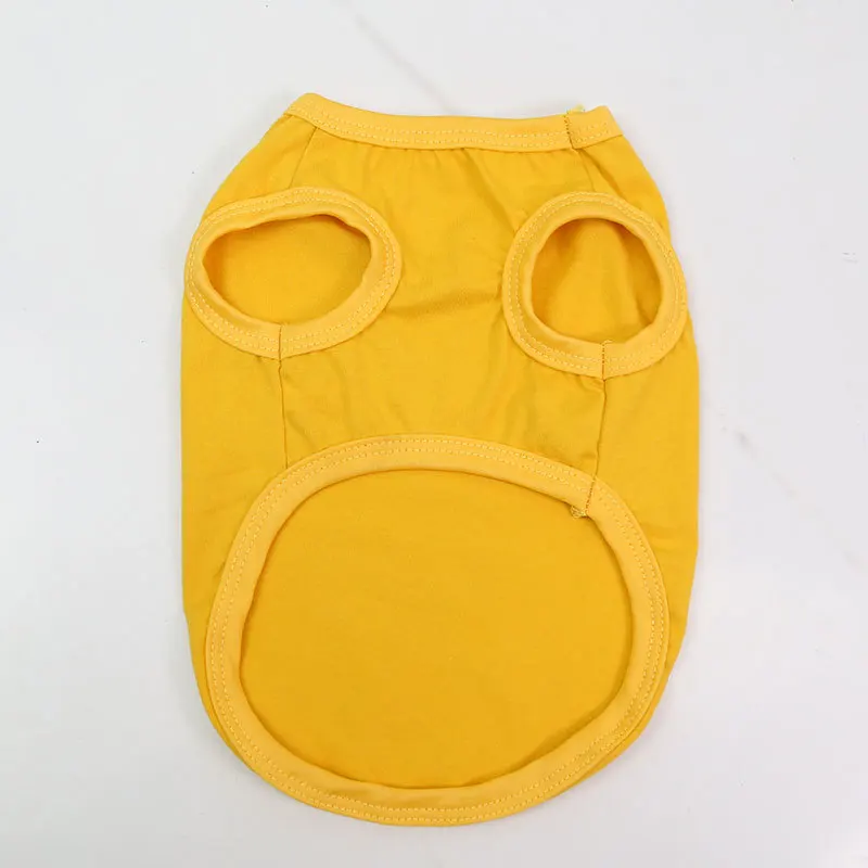 Camisas blancas para perro, ropa básica de Color caramelo para perro, camisetas suaves y transpirables para Bulldog Francés, ropa de algodón puro para perros pequeños - imagen 5