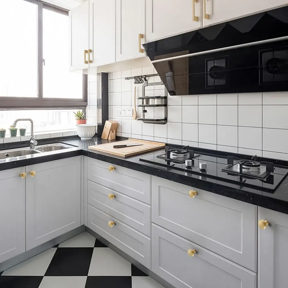 Manija de armario de muebles, manijas de cocina de cajón de aleación de Zinc, fácil de instalar, Simple, tirador de armario - imagen 4