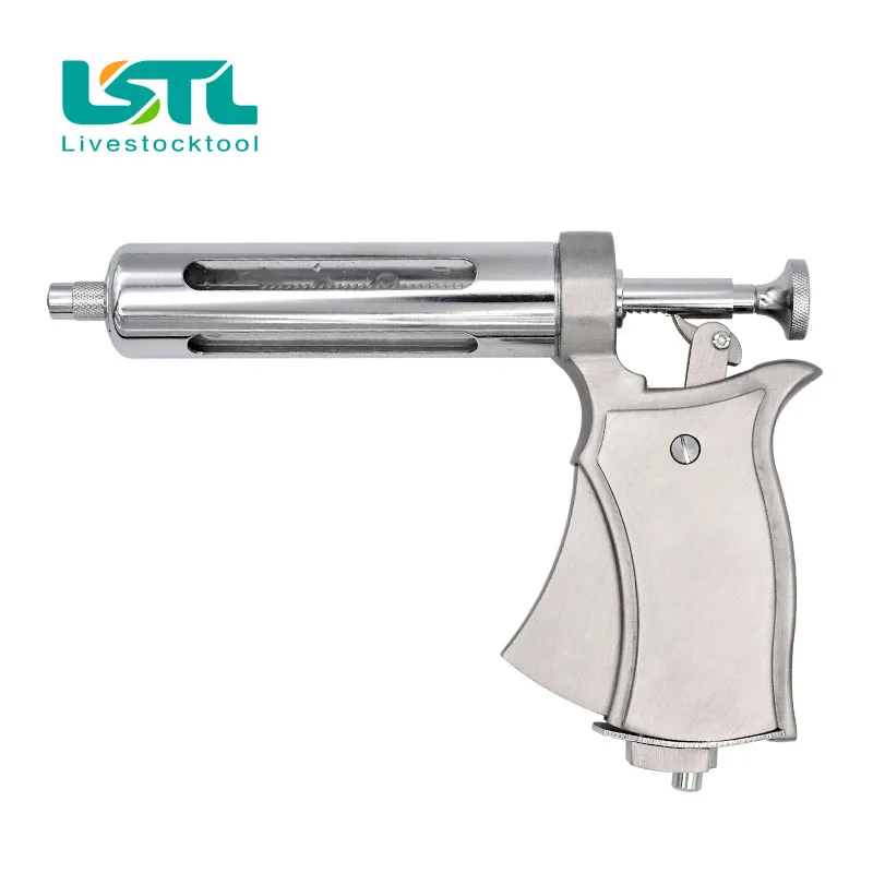 Inyector de inyección de Metal automático, jeringa veterinaria para ganado, animales, caballos, ovejas, ganado, granja de cerdos, 50ML - imagen 4