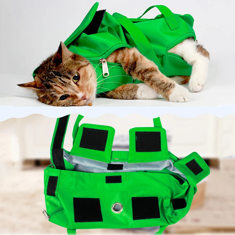 Bolsa para gatos, cuidado de la salud, bolsa transportadora suave para gatos para limpieza, recorte de orejas, inyección de uñas y medicina de alimentación, bolsa cómoda para mascotas - imagen 3