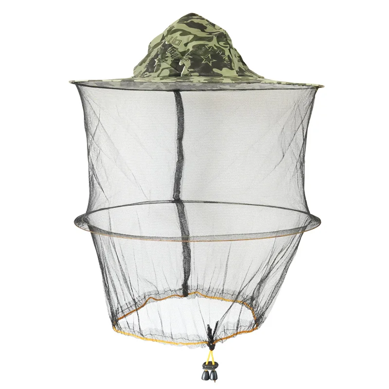 Herramientas de apicultura, sombrero protector de apicultor Anti abeja de dos capas, Combo superior de abeja, máscara de malla contra insectos, velo de equipo de abeja - imagen 2