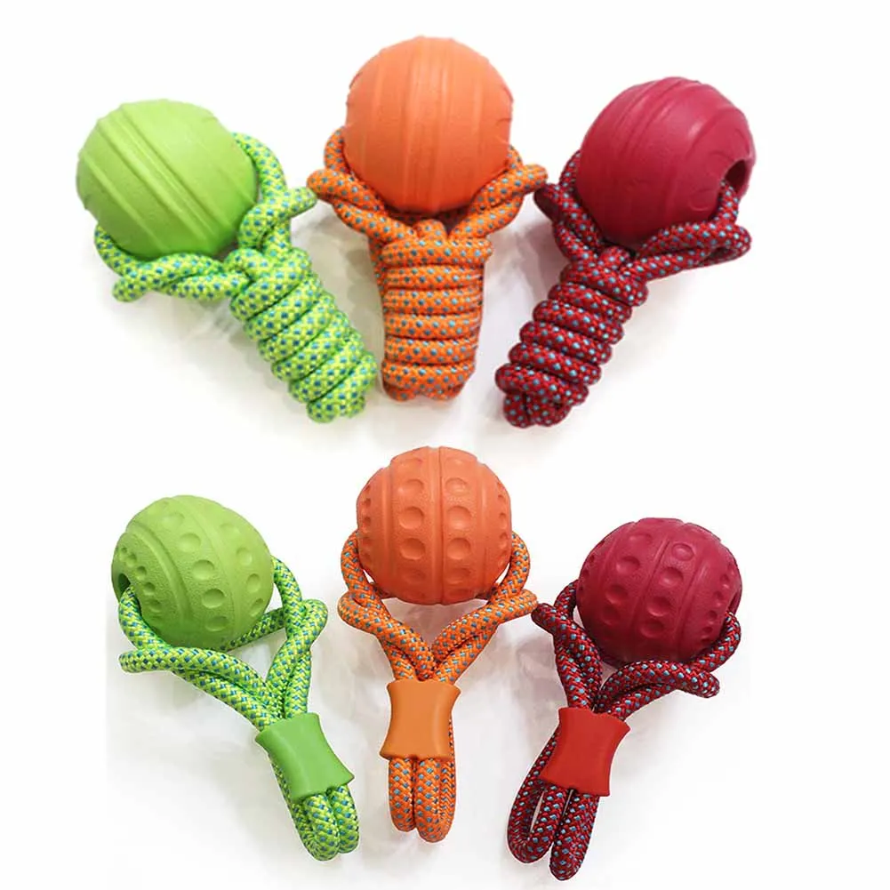 EVA perro entrenamiento, perro juguetes de pelota entrenamiento, perro tirar perro balón para morder educativos interactivos perros bolas - imagen 2