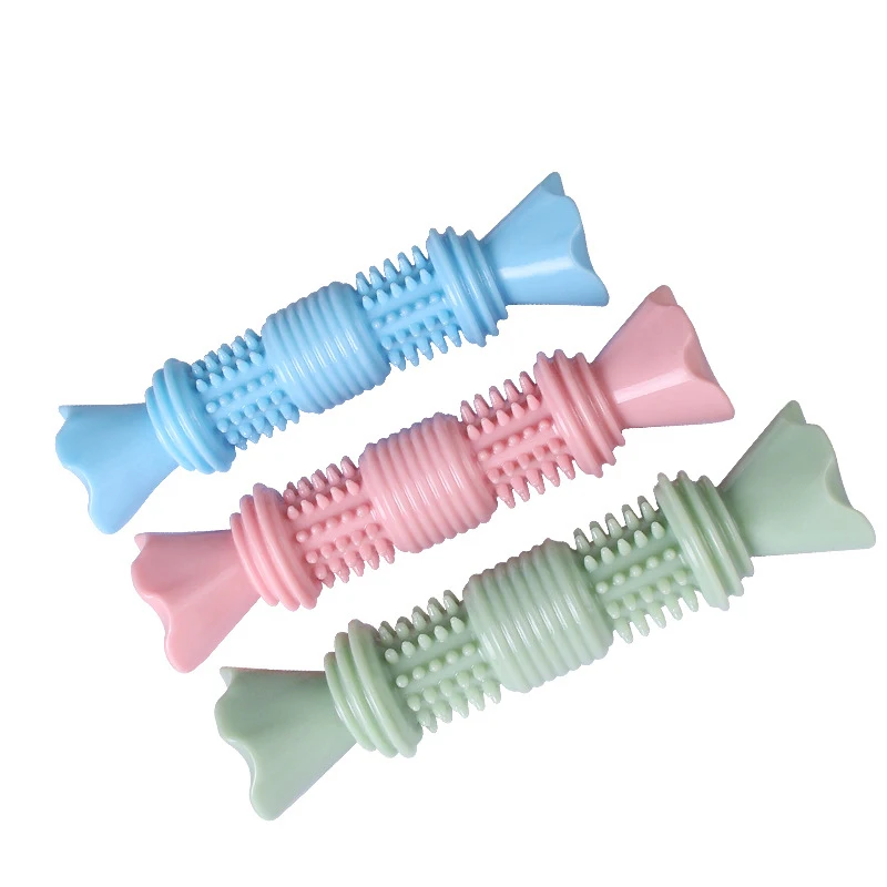 Pet Dog Toys TPR Chewing Molar Candy Dog Teeth Cleaning Toy Dog Toothbrush Molar Rod Interactive Training Pull Ring Toys - imagen 4