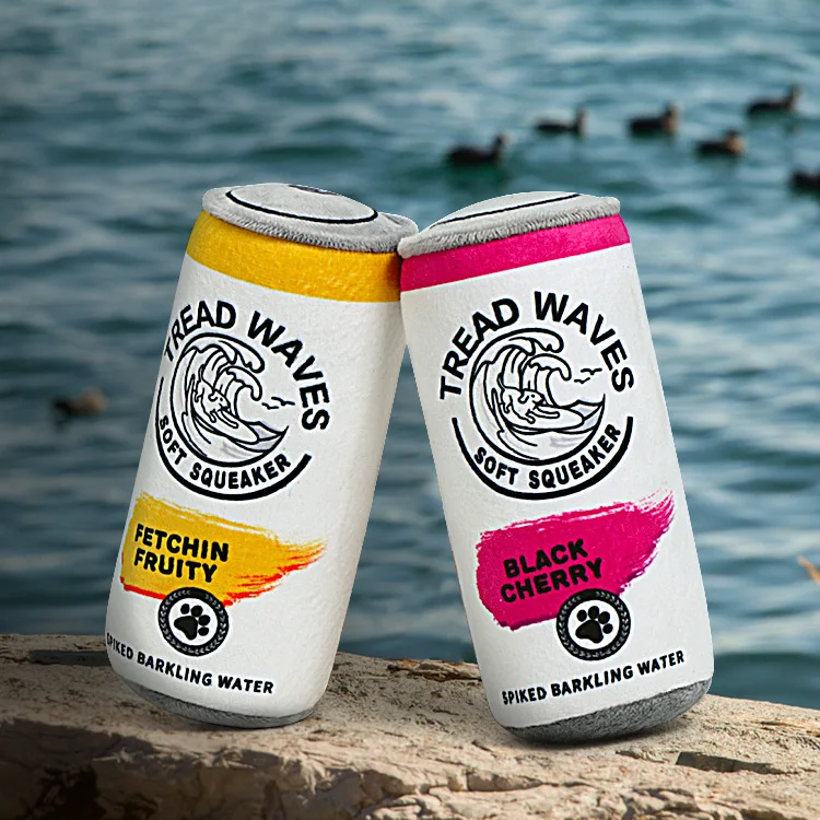 Juguetes vocales para perros, latas de peluche de cerveza, juguetes para perros pequeños, juguetes interactivos para lanzar, accesorios para mascotas, artículos para cachorros - imagen 3