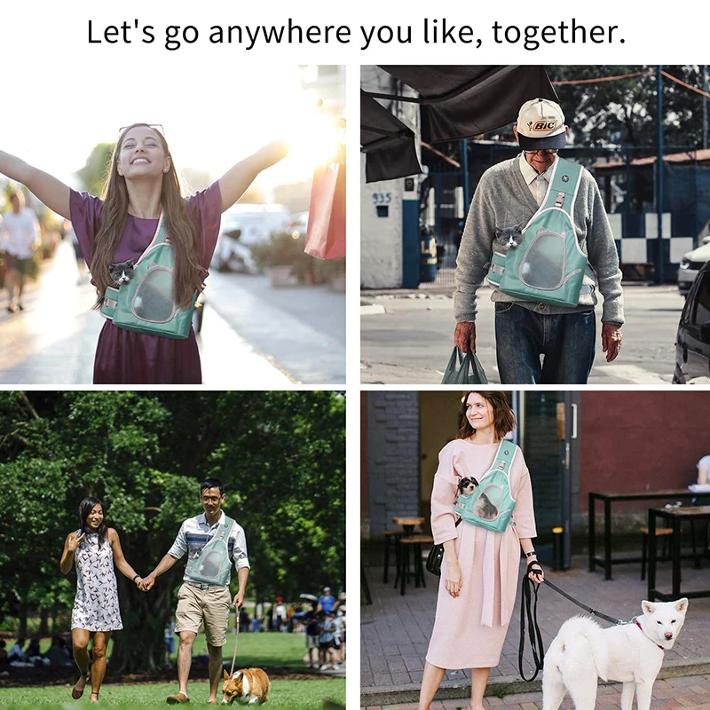 Benepaw-mochila reflectante plegable para mascotas, bolsa de viaje transpirable con Clip seguro, a la moda, para perros pequeños, cachorros y gatitos - imagen 2