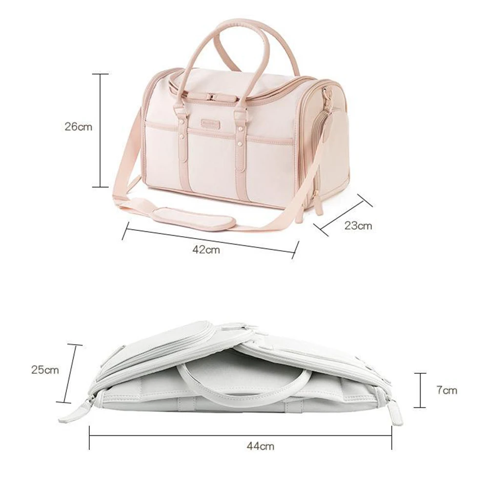 Bolsa transportadora de tela Oxford para gatos, transportador portátil de un solo hombro para mascotas, bolsa de viaje para perros pequeños de malla transpirable, bandolera para exteriores - imagen 5