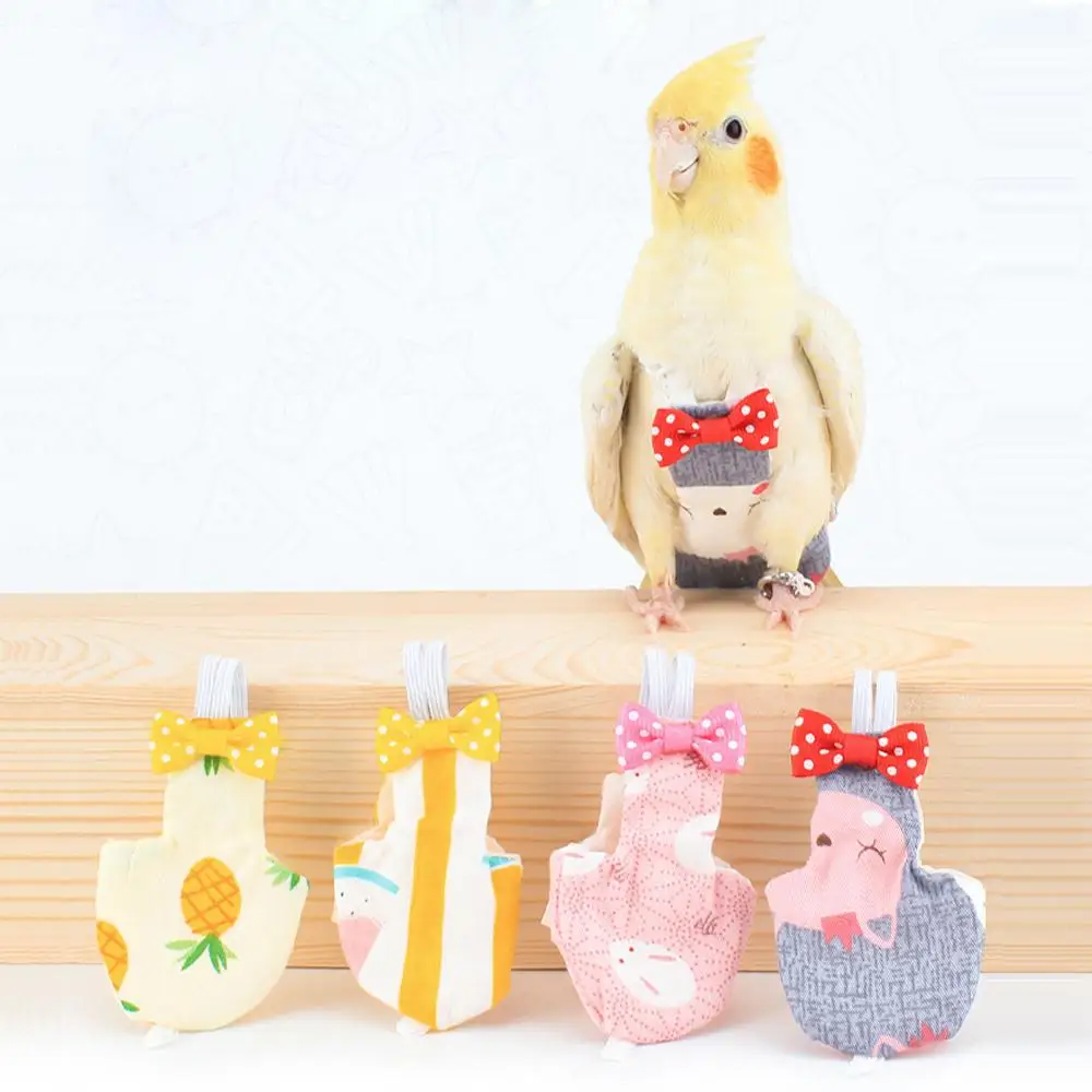 Bird Parrot Diaper Cockatiel Pigeons Flight Suit Clothes Medium Large Pet Birds Clothes Diapers Pet Birds Feces Pocket 1 Pc - imagen 2