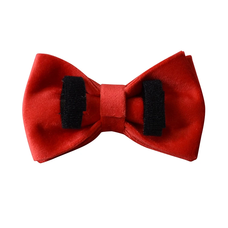 Collar rojo personalizado, tela de calidad de terciopelo para perros pequeños, medianos y grandes, piezas de Metal personalizadas, accesorio para mascotas, franela 03-dorado - imagen 5