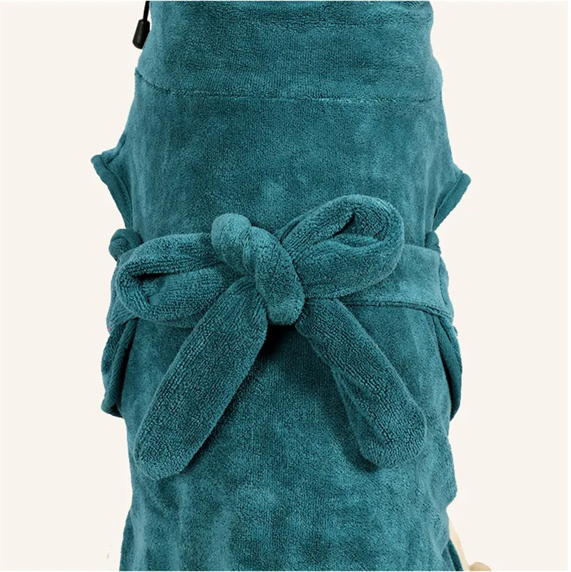 Albornoz superabsorbente para perro, traje de baño para perros pequeños, medianos y grandes, Toalla de baño de secado rápido para mascotas, ropa cálida para perros Corgi - imagen 4
