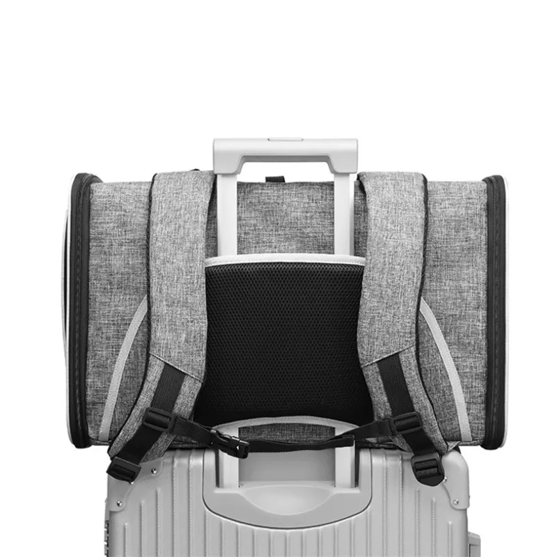 Mochila portátil de viaje para gatos, mochila para 2 gatos, mochila plegable de gran tamaño para transportar perros, bolso para mascotas, aprobado por aerolínea - imagen 3