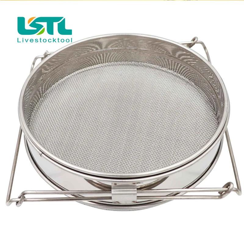 Colador de filtro de miel de abeja, doble tamiz de acero inoxidable, colador de apicultura, colador de Yogurt, herramientas de apicultura prácticas - imagen 5