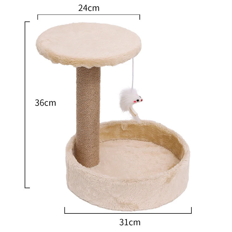 Poste rascador de madera para gatos, rascador para gatos, árbol trepador, muebles para casa, árbol trepador, Condo - imagen 5