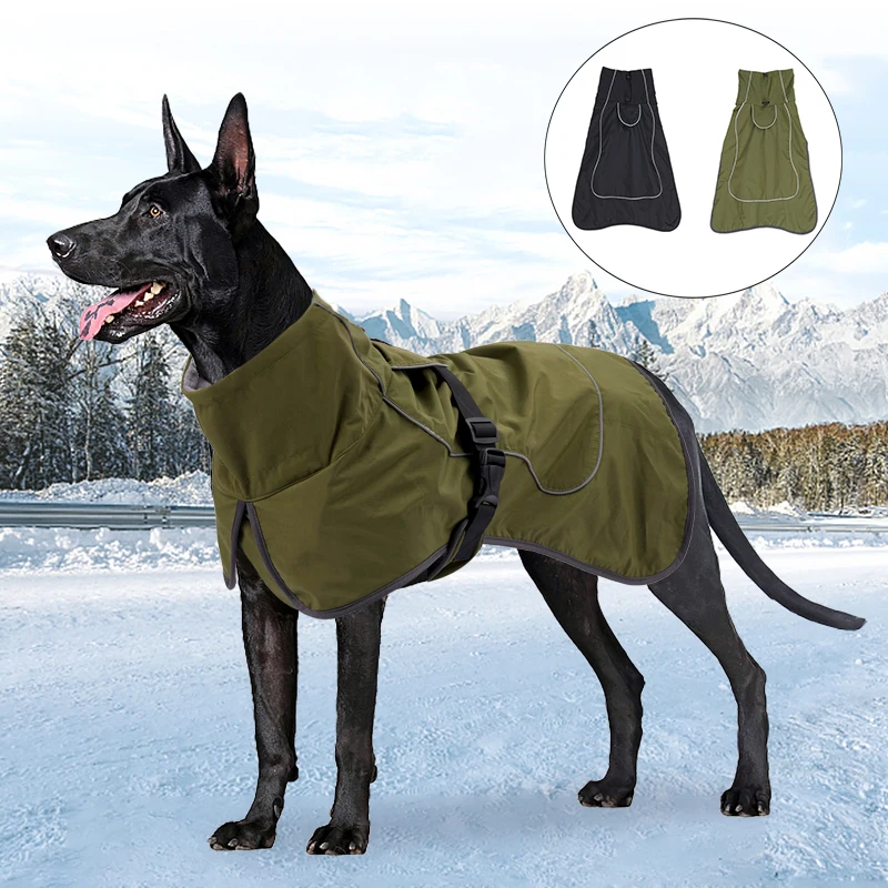 Ropa para perros grandes, chaleco cálido de invierno para perros grandes, chaqueta impermeable para perros, abrigo para perros galgo, ropa Doberman para perros medianos y grandes