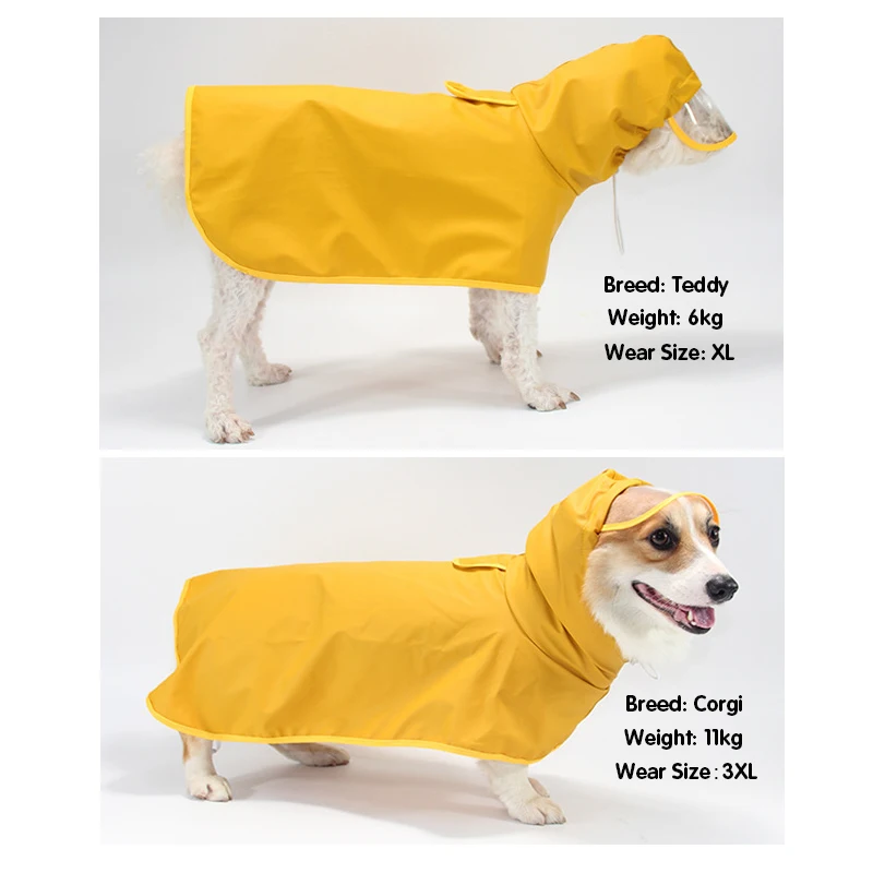 Chubasquero impermeable para perros – chaqueta de lluvia con capucha - imagen 2