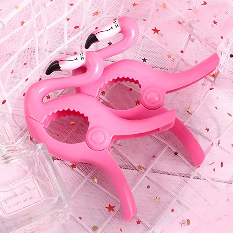 Clips de toalla de Flamenco de playa, accesorios de tendedero para ropa, zapatos, clavijas colgantes, 4 piezas, 2 piezas, 1pc - imagen 5