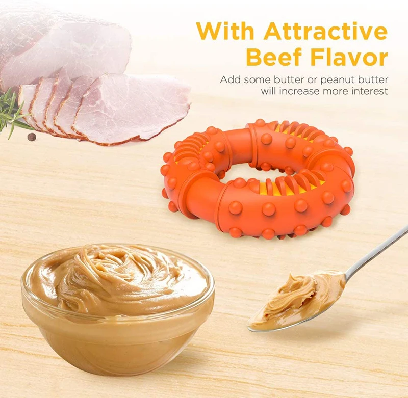 Benepaw-juguete masticable de goma fuerte para perros, Limpieza de dientes, no tóxico, Indestructible, para cachorros pequeños, medianos y grandes, juego para mascotas - imagen 5