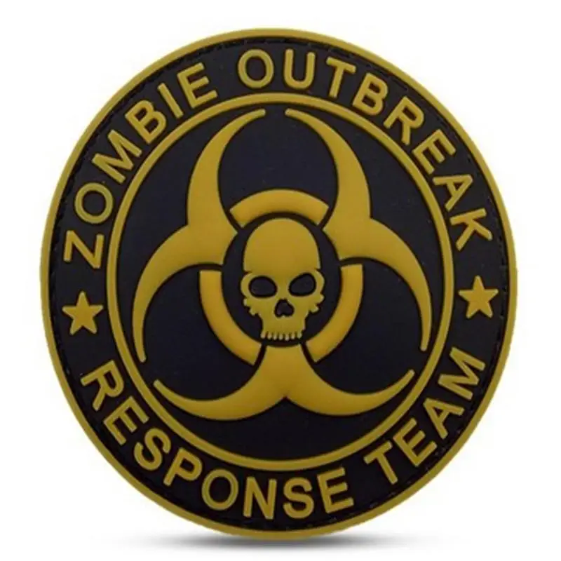 Parche bordado de equipo de respuesta de brotes de Zombie, insignia de brazalete, apliques de costura decorativos militares, parches tácticos - imagen 2