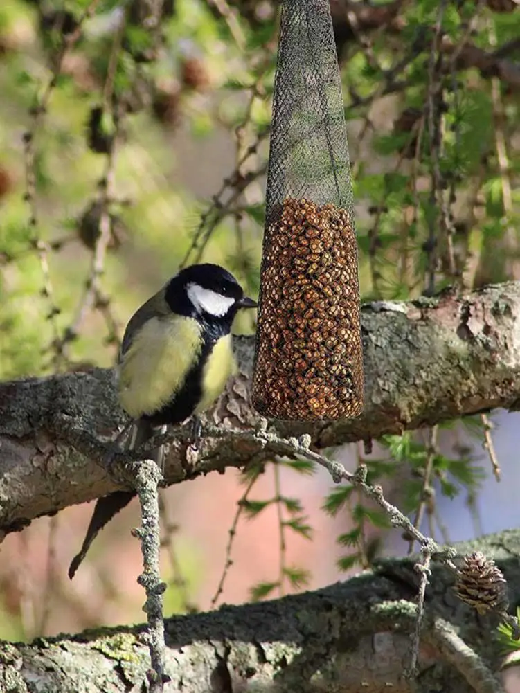 Kits de alimentador de alimentos para aves salvajes, bolsa de semillas, soporte de alimentos seguro, herramienta de suministro de alimentos colgante para mascotas - imagen 5
